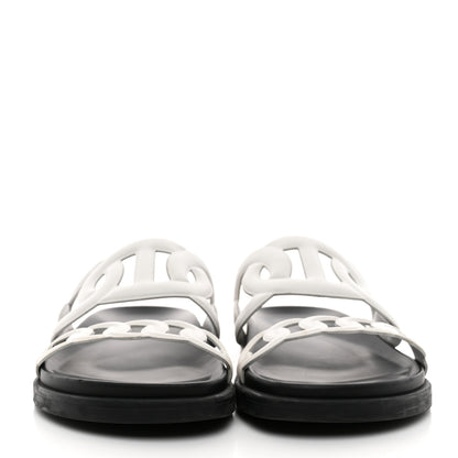 Hermes Nappa Womens Extra Sandals 38.5 White 3 of 12