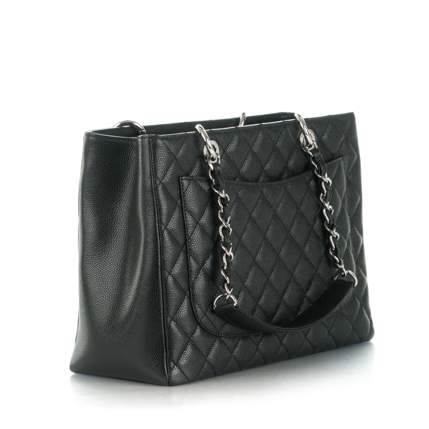 Caviar Quilted Grand Shopping Tote GST Black