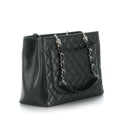 Chanel Caviar Quilted Grand Shopping Tote GST Black 3 of 7
