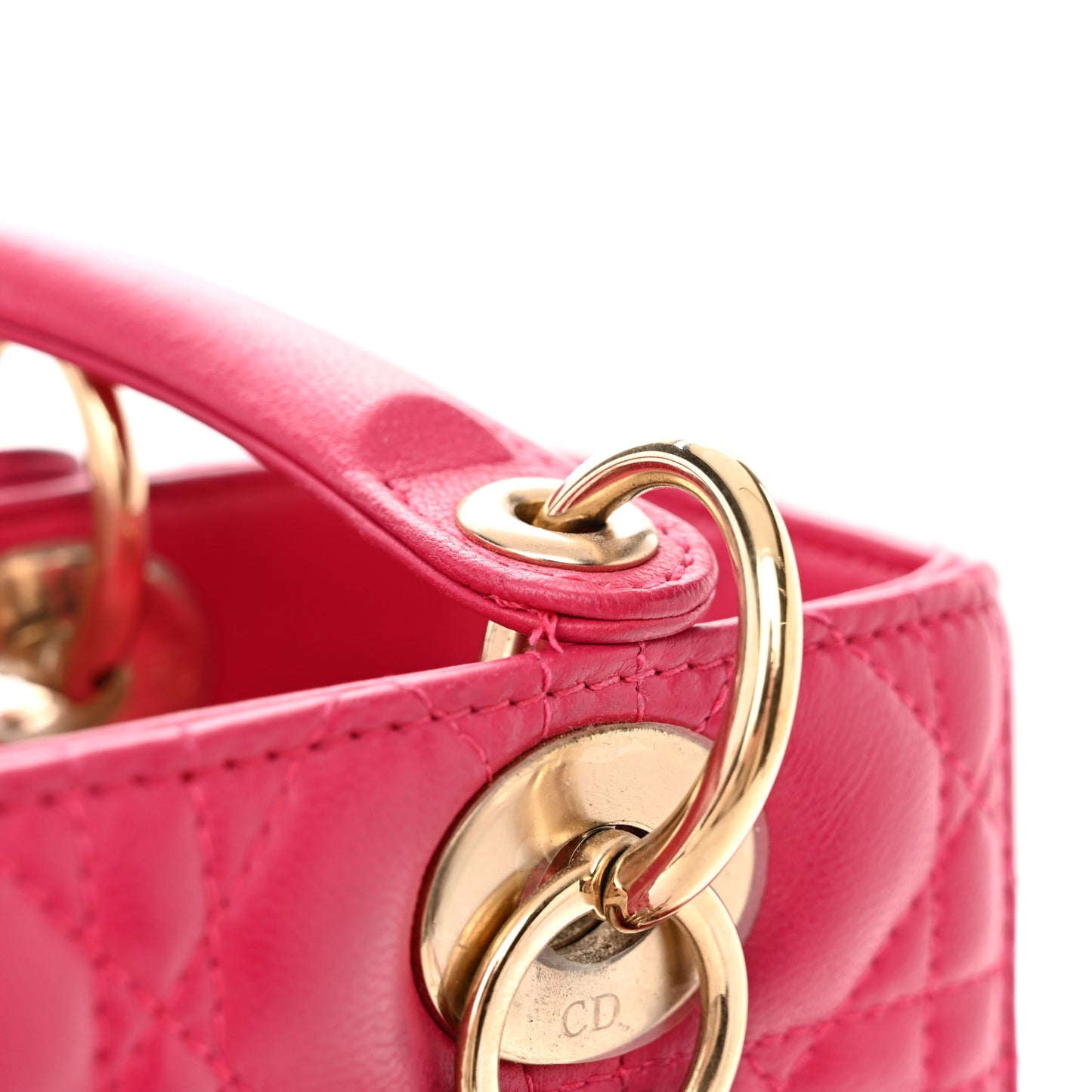 Lambskin Cannage Medium Lady Dior Pink