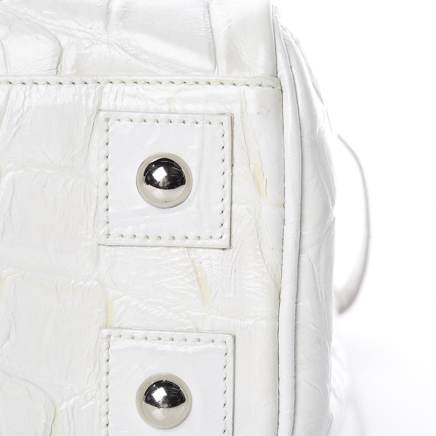 Mulberry Calfskin Crocodile Embossed Bayswater White 13 of 19
