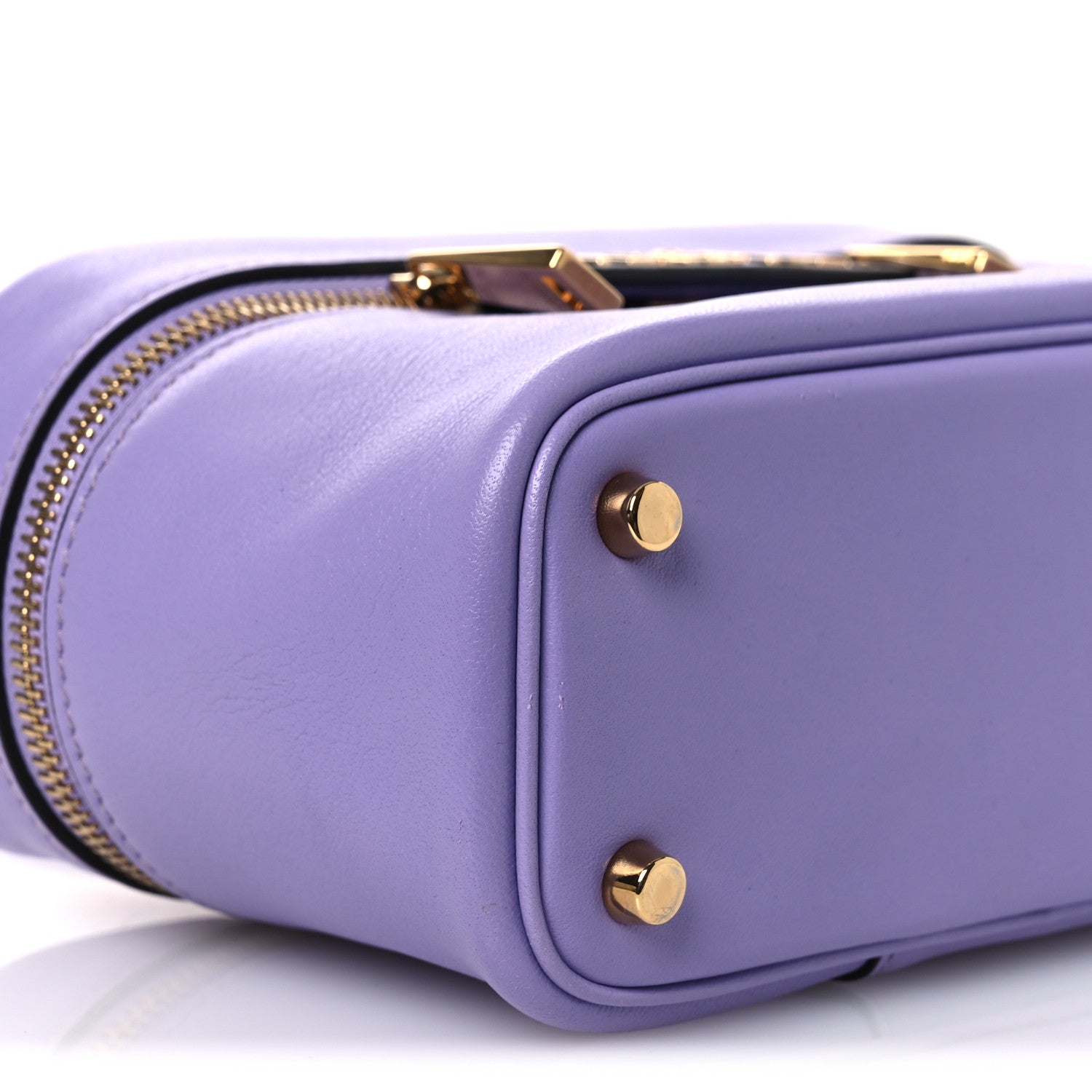 Versace Lambskin Tag Vanity Bag Lilac 9 of 10