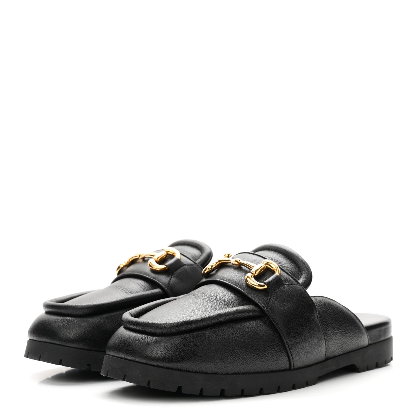 Goatskin Auroville Horsebit Mules 39.5 Black