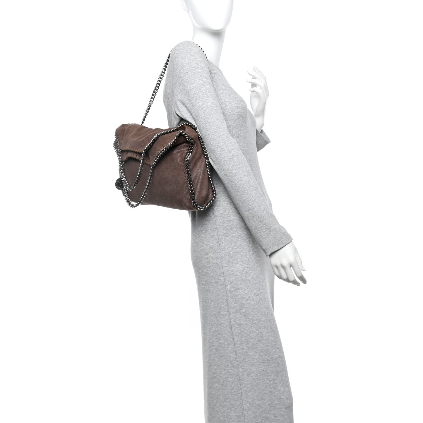 Shaggy Deer Small Falabella Tote Taupe