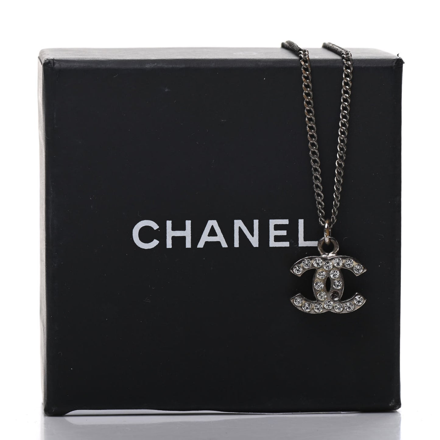 Crystal CC Necklace Silver