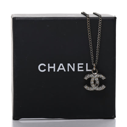 Chanel Crystal CC Necklace Silver 6 of 6