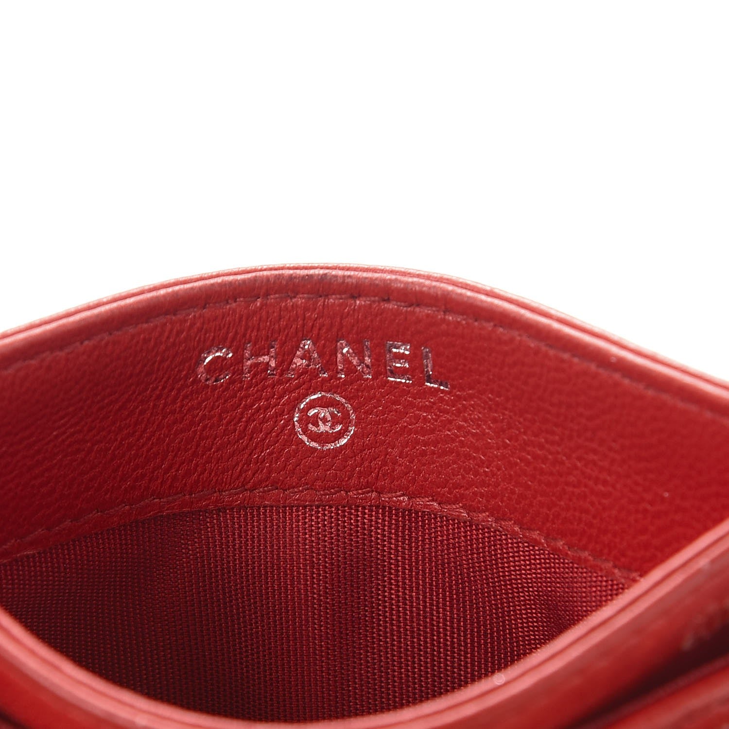 Chanel Lizard Card Holder Red 6 of 14