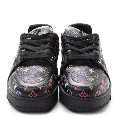 Louis Vuitton LV X TM Calfskin Monogram Multicolor Womens LV Trainer Sneakers 37.5 Black 3 of 10