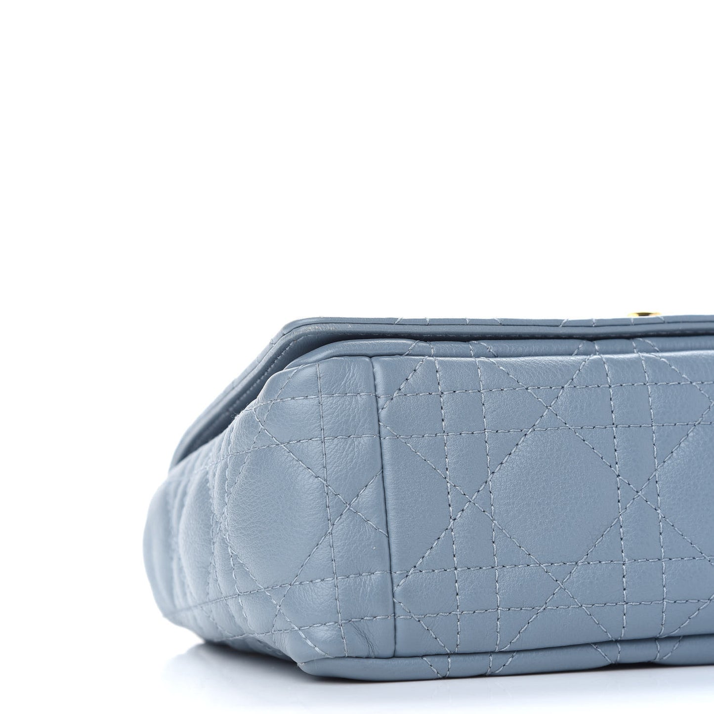 Calfskin Cannage Small Caro Bag Cloud Blue