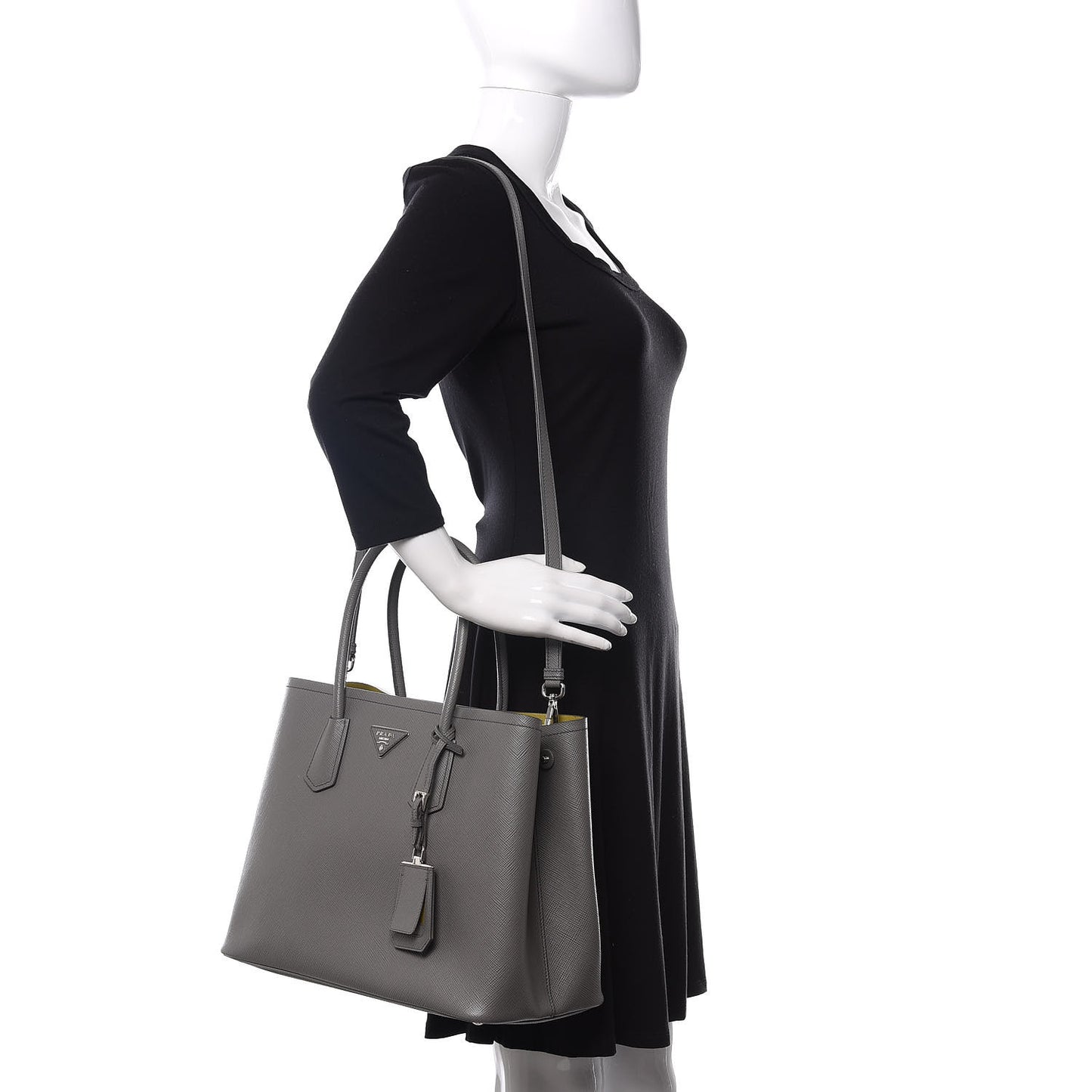 Saffiano Cuir Large Double Bag Marmo