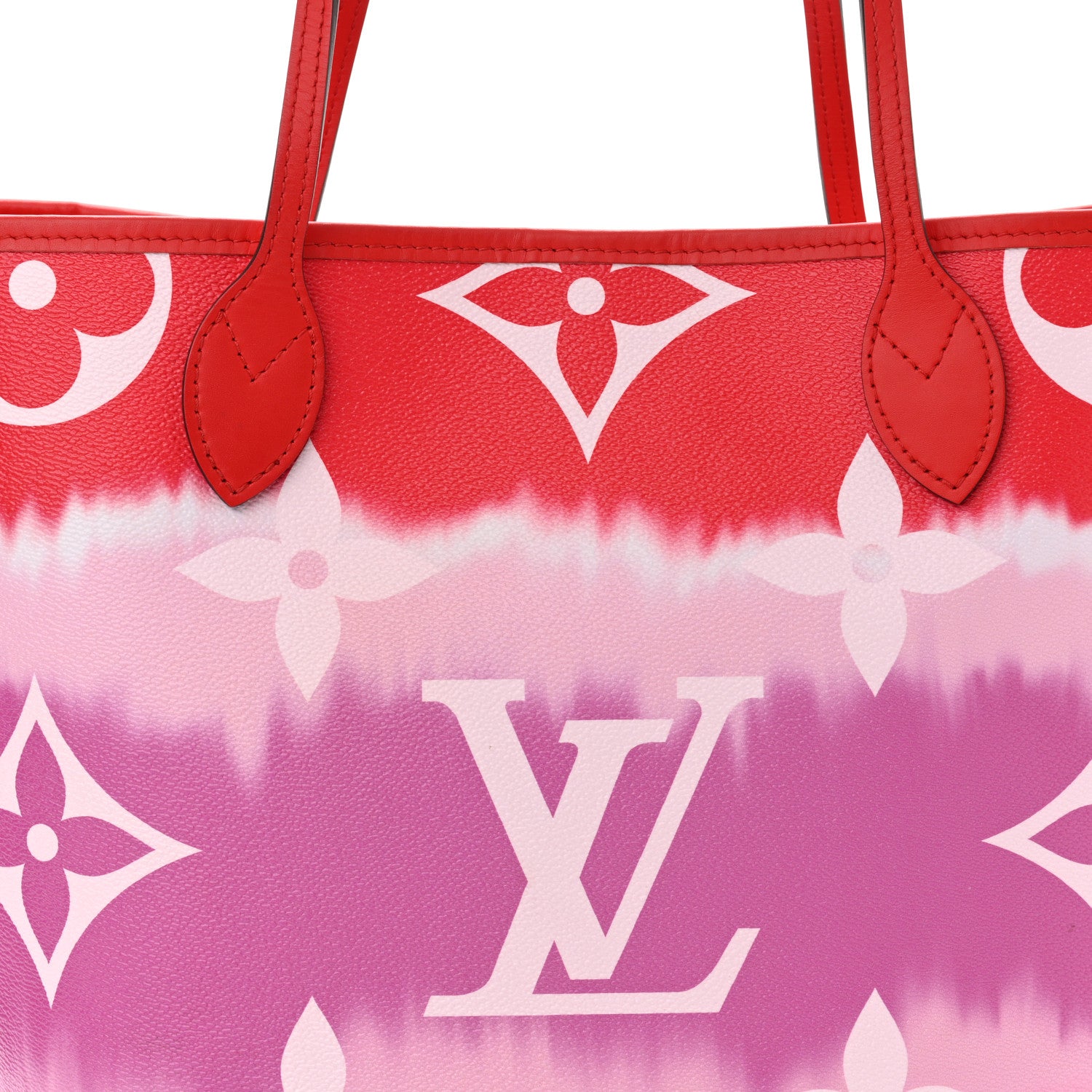 Louis Vuitton Monogram Escale Neverfull MM Rouge 9 of 12