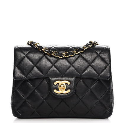 Chanel Lambskin Quilted Mini Square Flap Black 1 of 7
