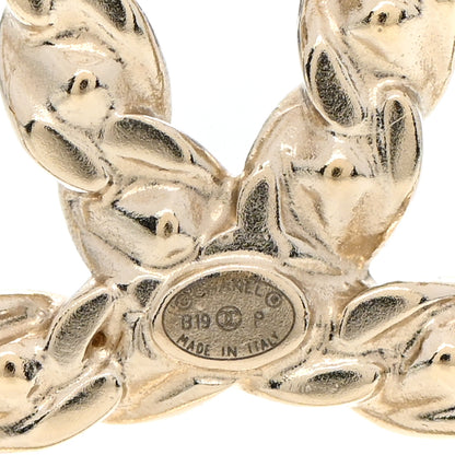 Chanel Crystal Round CC Brooch Gold 4 of 4