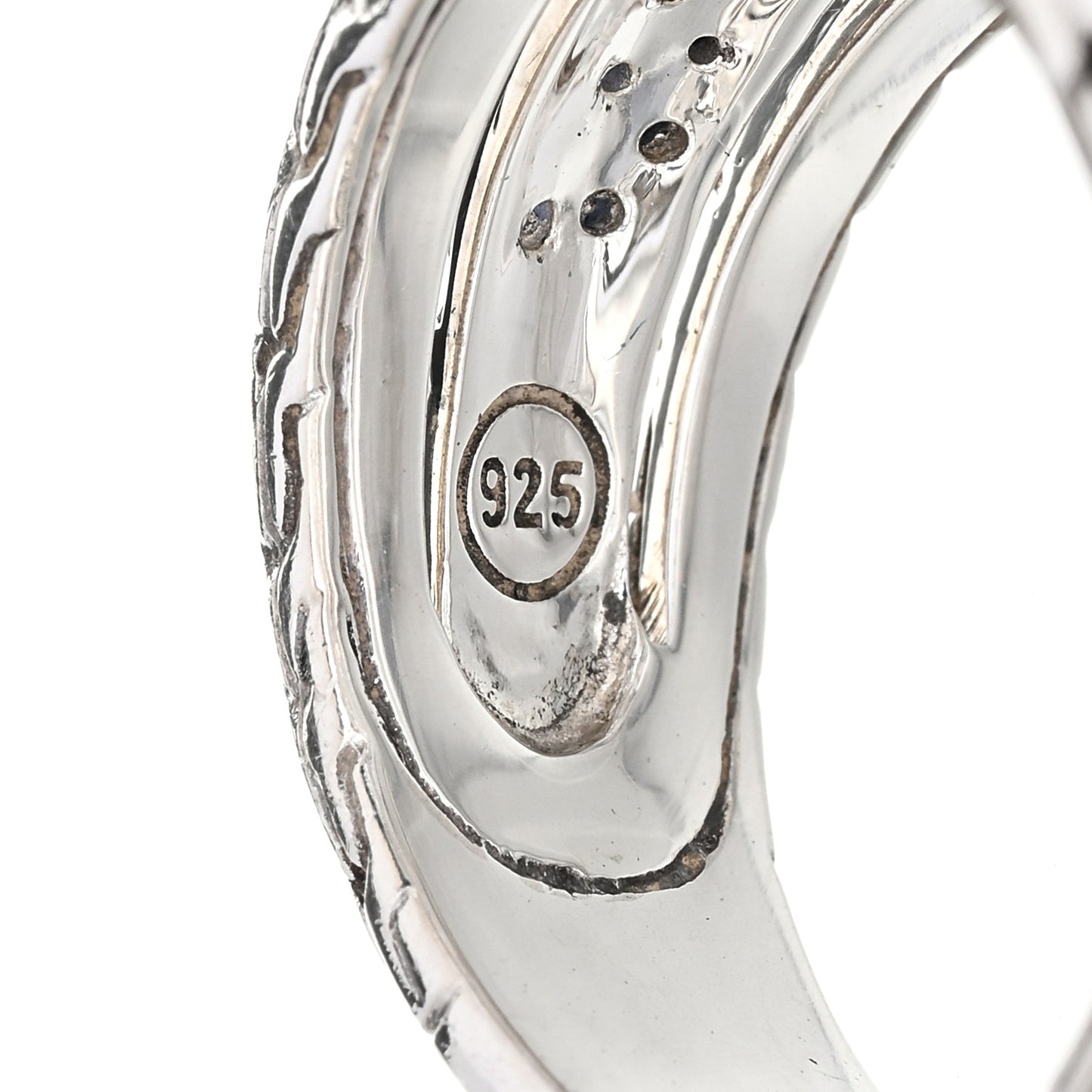 Sterling Silver Blue Sapphire Classic Chain Three Row Ring 54 7