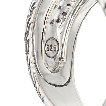 John Hardy Sterling Silver Blue Sapphire Classic Chain Three Row Ring 54 7 5 of 5
