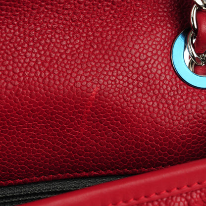 Chanel Caviar Quilted Large French Riviera Flap Red 4 of 12