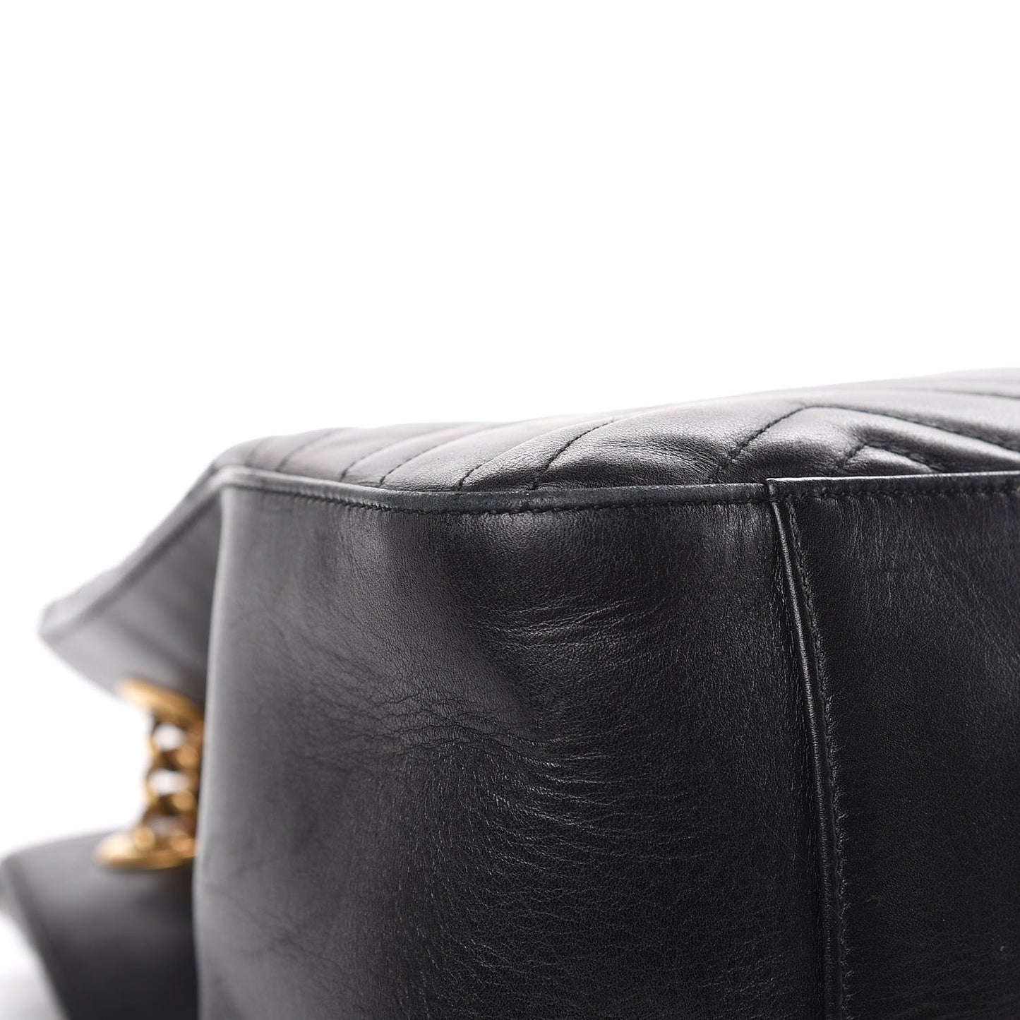 Calfskin Matelasse Medium GG Marmont Shoulder Tote Bag Black