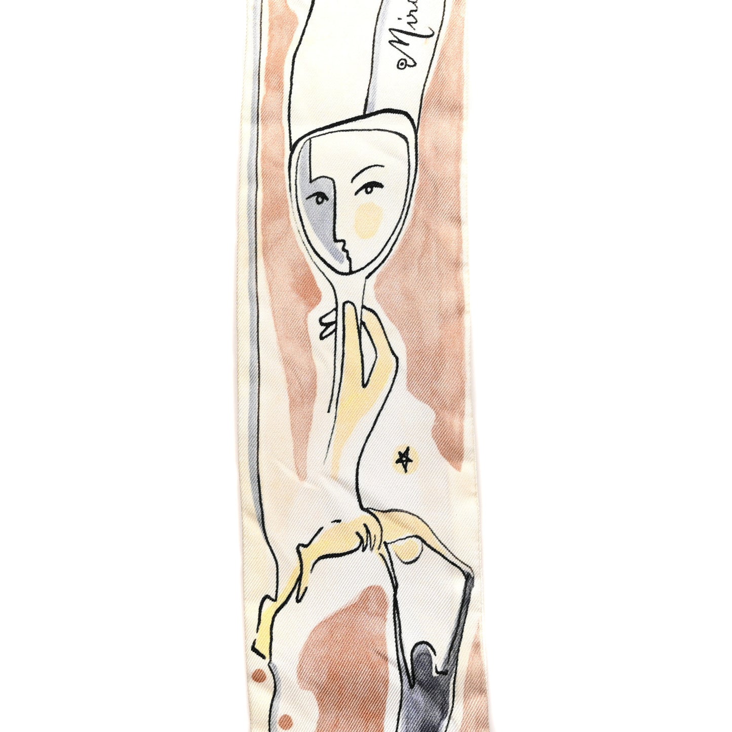 Silk Mitzah ABCDIOR "M" Scarf Pink