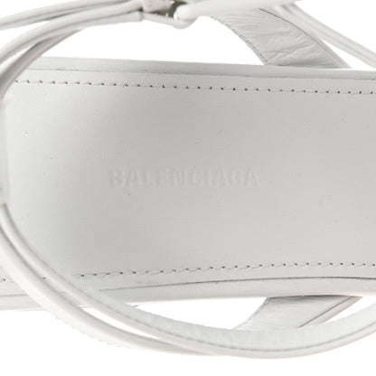 Balenciaga Smooth Calfskin Moon Square Toe 90mm Sandals 36 Optical White 7 of 10