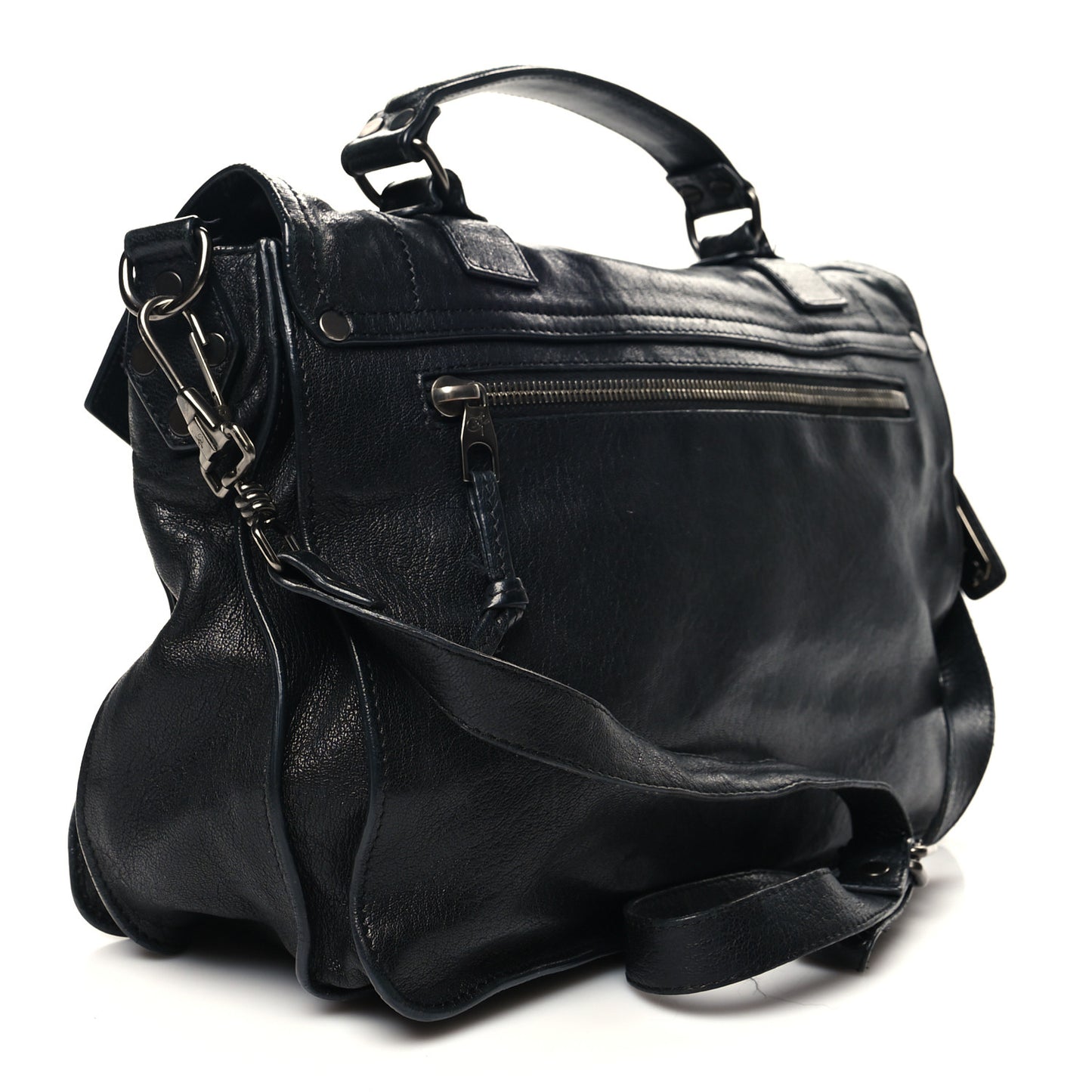 Lambskin Medium PS1 Satchel Black