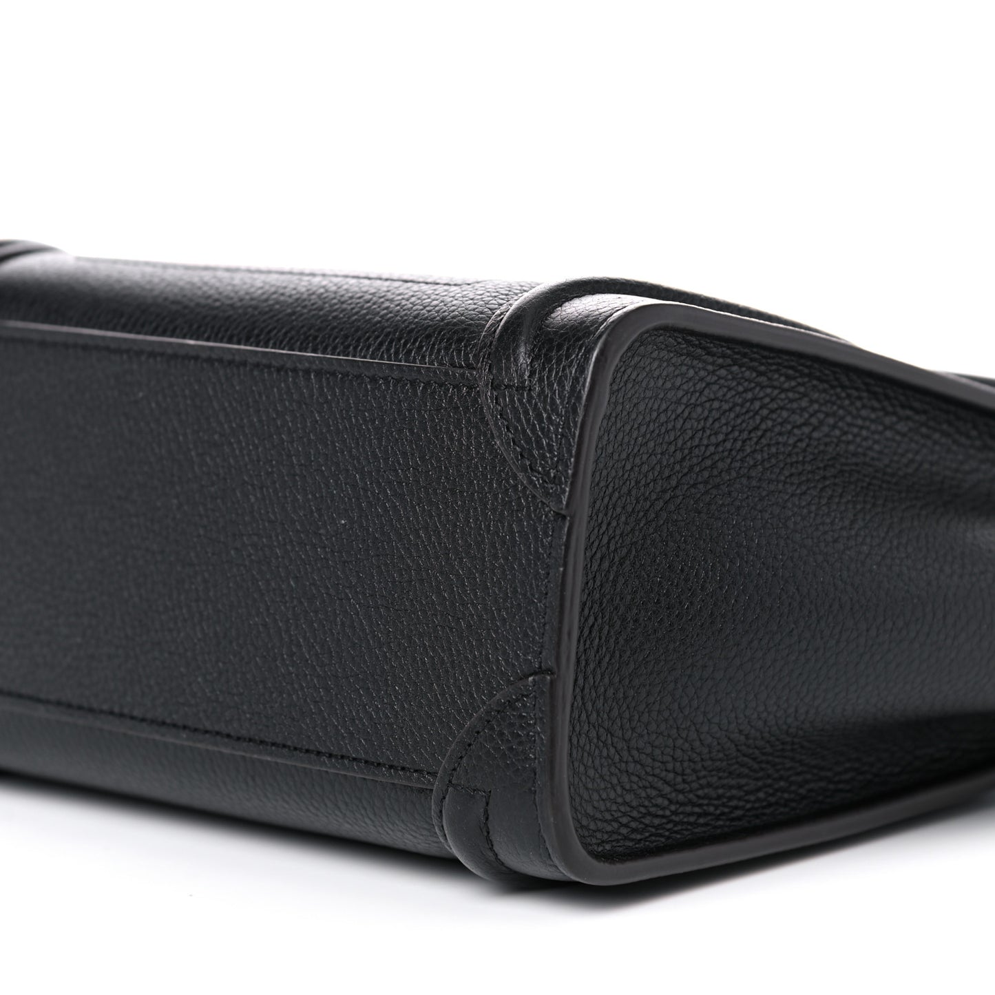 Drummed Calfskin Nano Luggage Black
