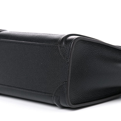 Celine Drummed Calfskin Nano Luggage Black 10 of 10