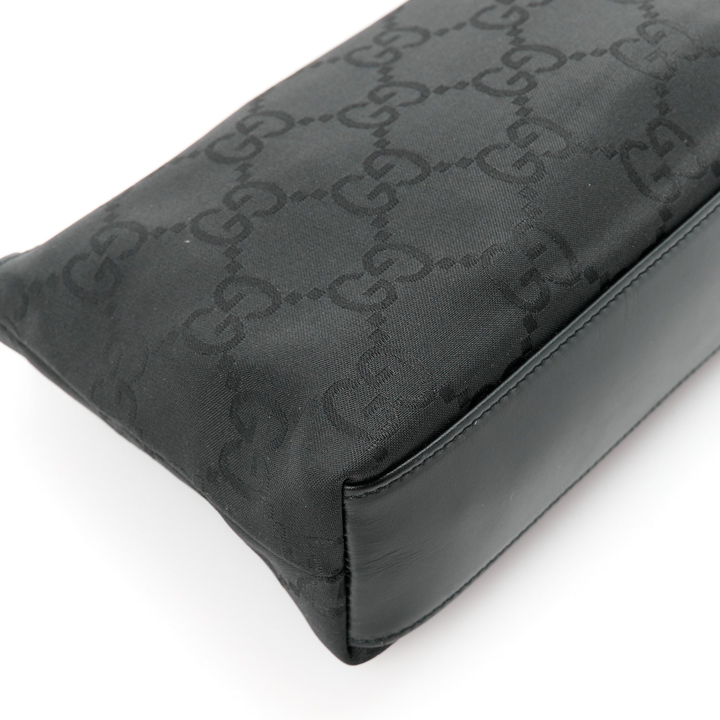 Nylon Monogram Cosmetic Pouch Black