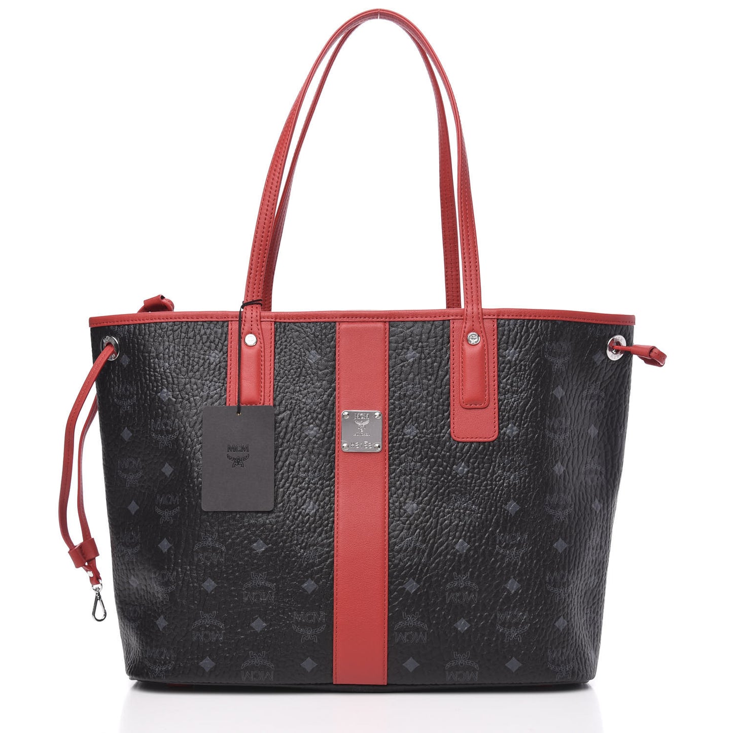 Visetos Medium Liz Reversible Shopper Tote Black Red