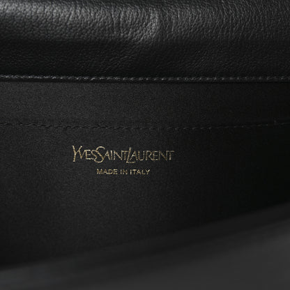 Saint Laurent Goatskin Monogram Large Belle De Jour Clutch Black 6 of 7