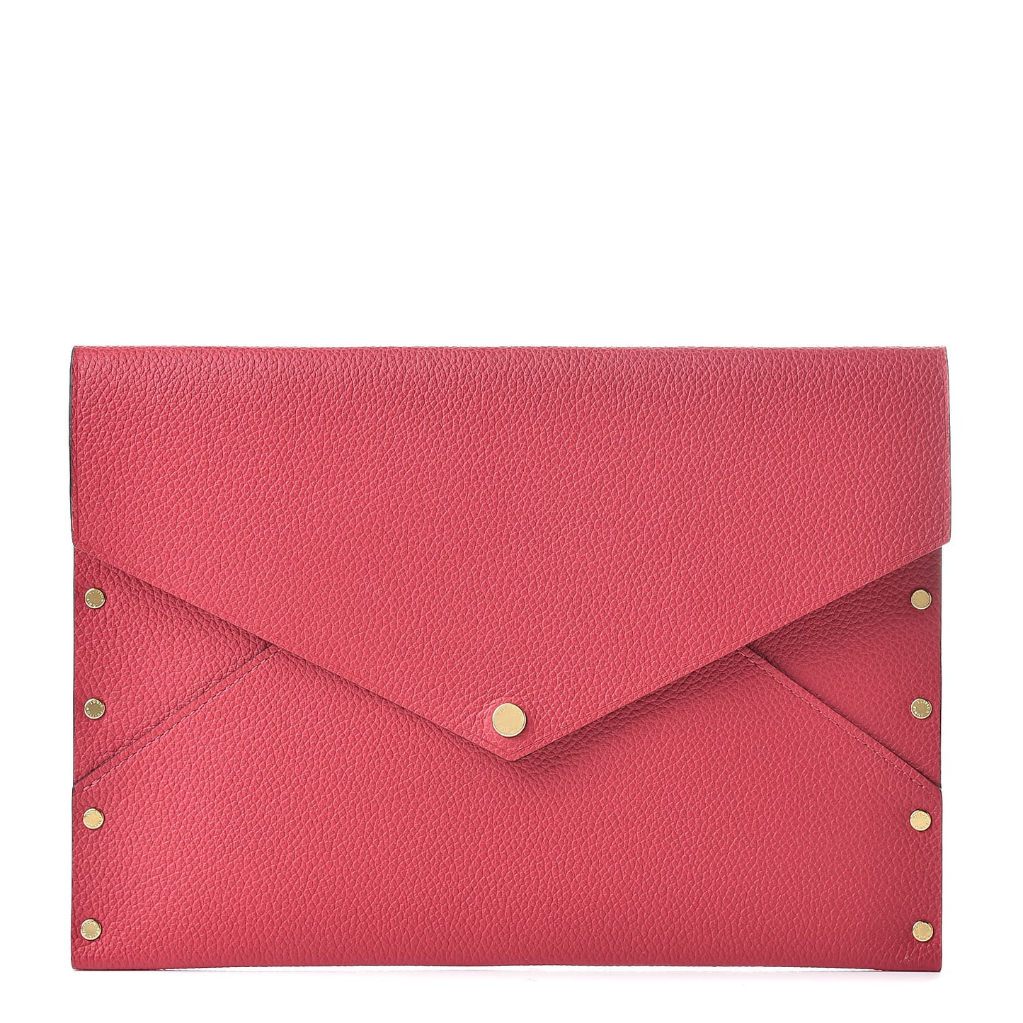 Cuir Rivets Enveloppe Fuchsia