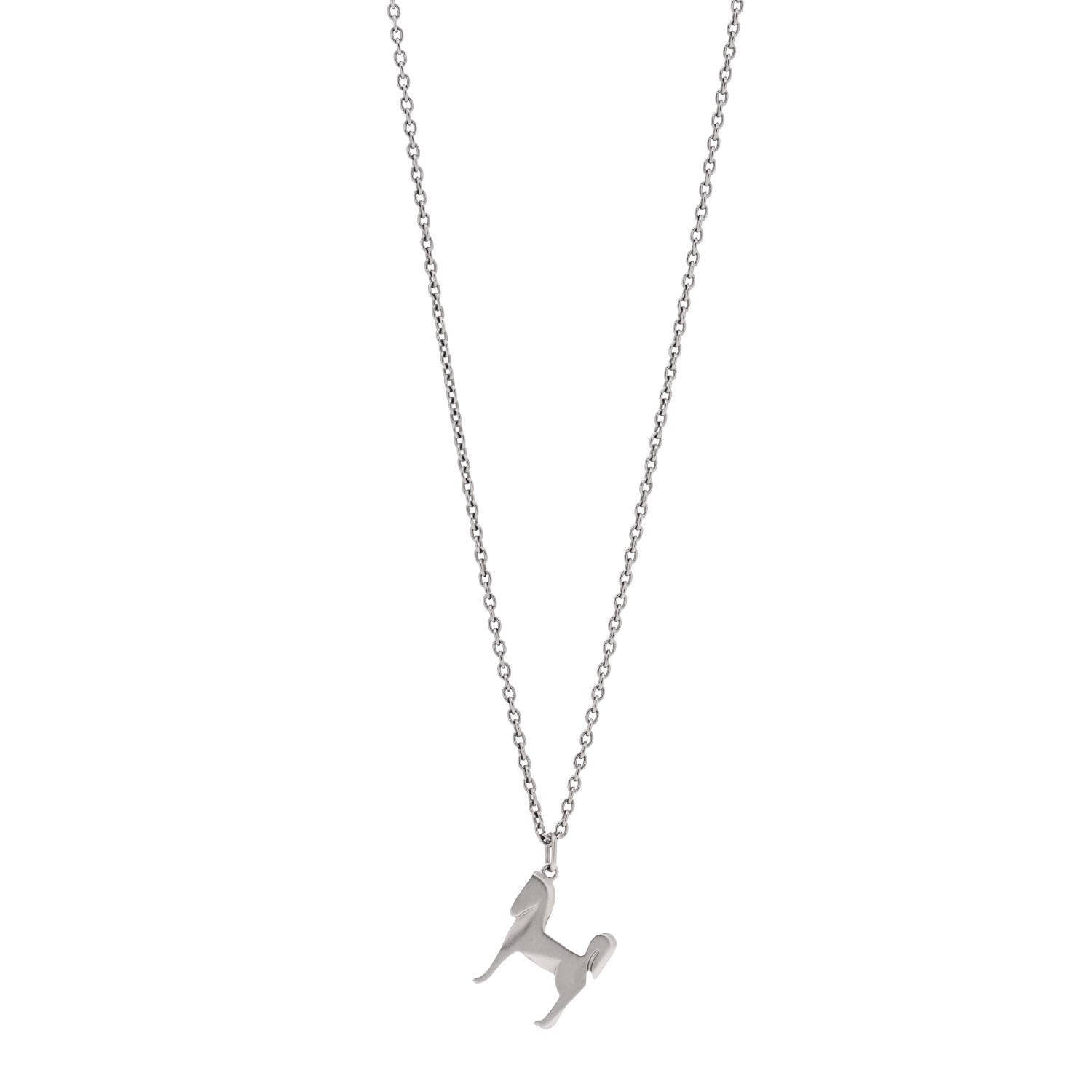 Hermes Palladium Panache Pendant Necklace 1 of 7
