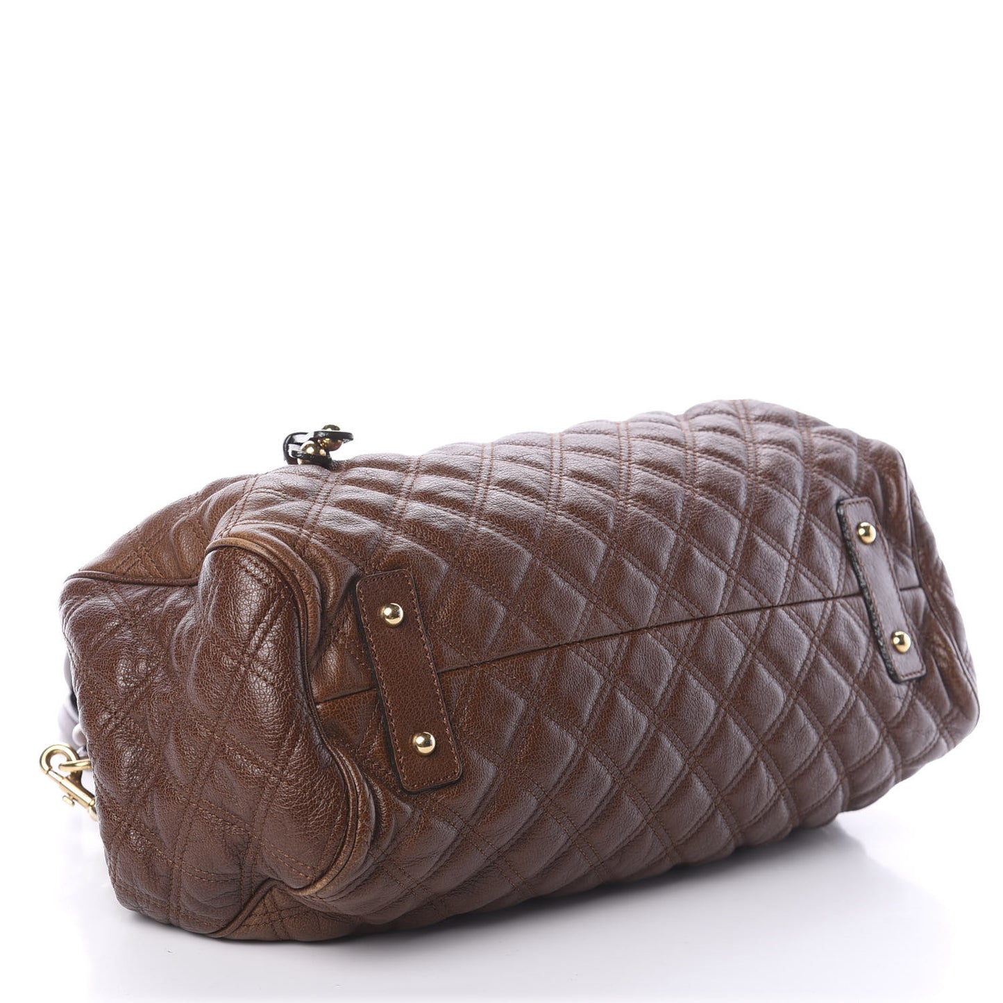 Calfskin Quilted Stam Brown