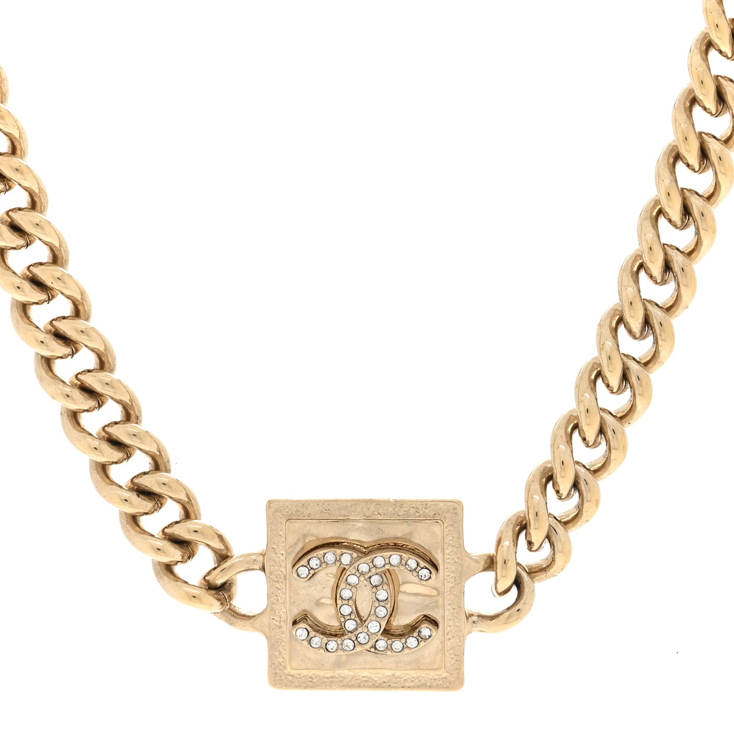 Metal CC Choker Gold