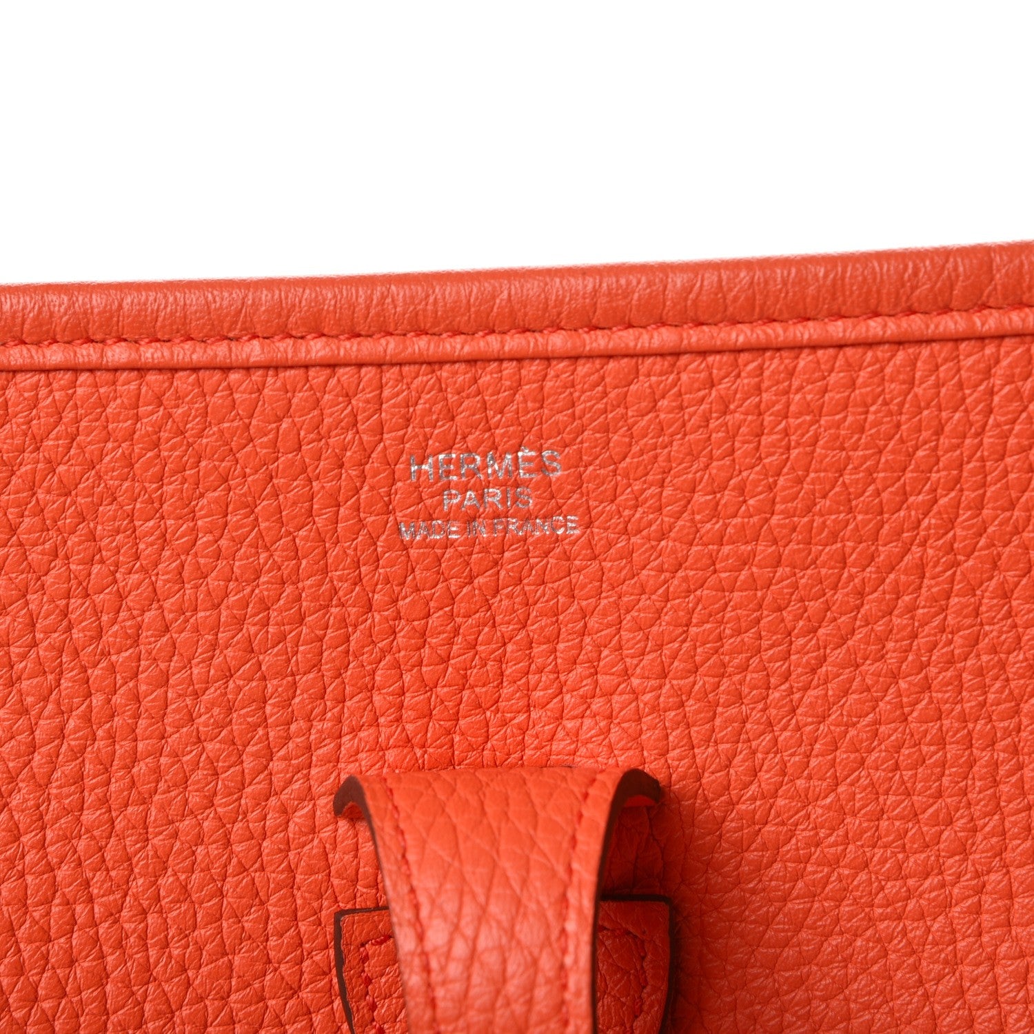 Hermes Taurillon Clemence Evelyne III PM Orange Poppy 6 of 12