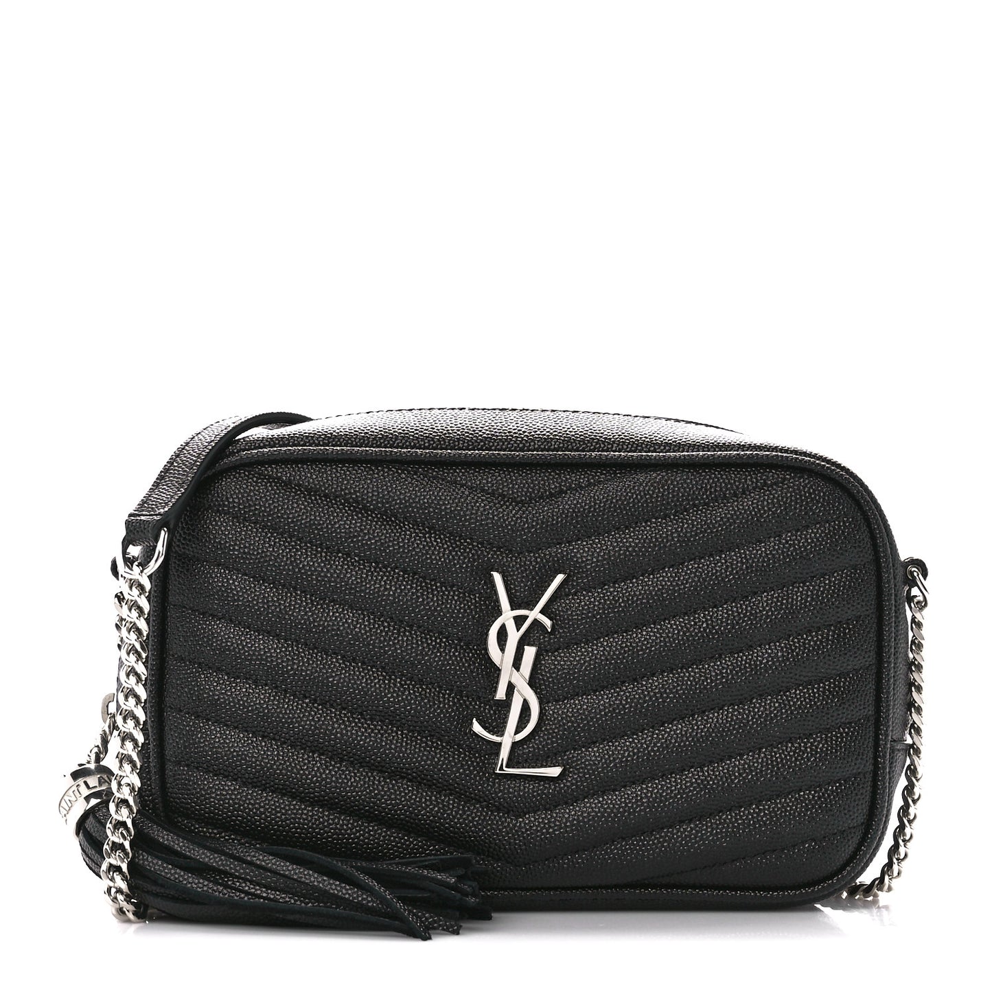 Grain De Poudre Matelasse Monogram Mini Lou Camera Bag Black