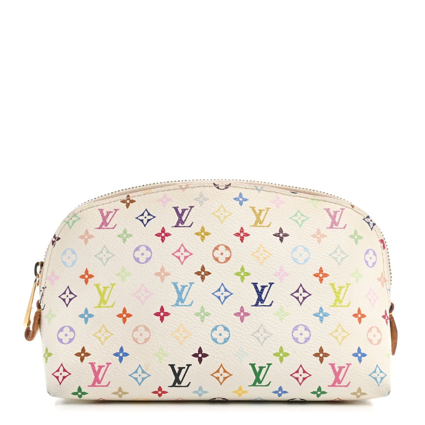 Monogram Multicolor Cosmetic Pouch White Litchi