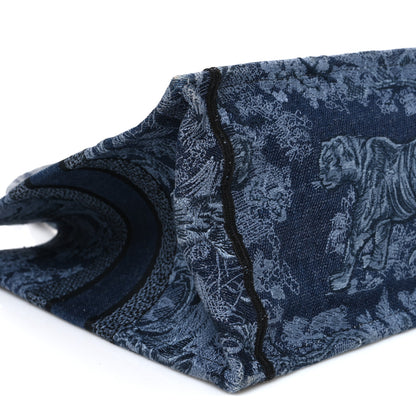 Christian Dior Canvas Embroidered Medium Dioriviera Toile De Jouy Book Tote Blue Black Blue Black 9 of 10