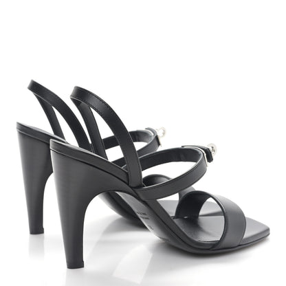 Hermes Calfskin Glamour 75 Sandals 35 Black 4 of 9
