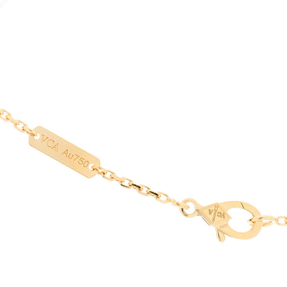 Van Cleef & Arpels 18K Yellow Gold Black Onyx Vintage Alhambra Pendant Necklace 4 of 5