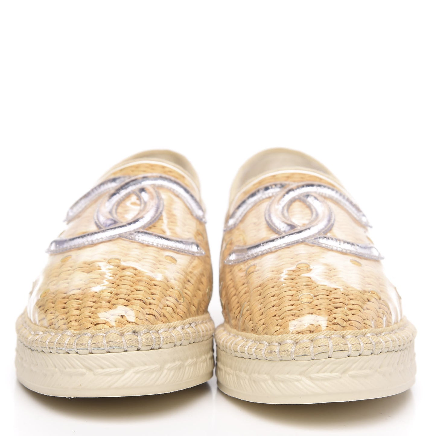 PVC Raffia CC Espadrilles 35 Beige