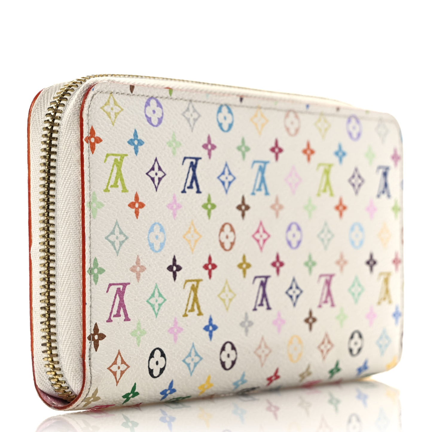 Monogram Multicolor Zippy Wallet White Litchi