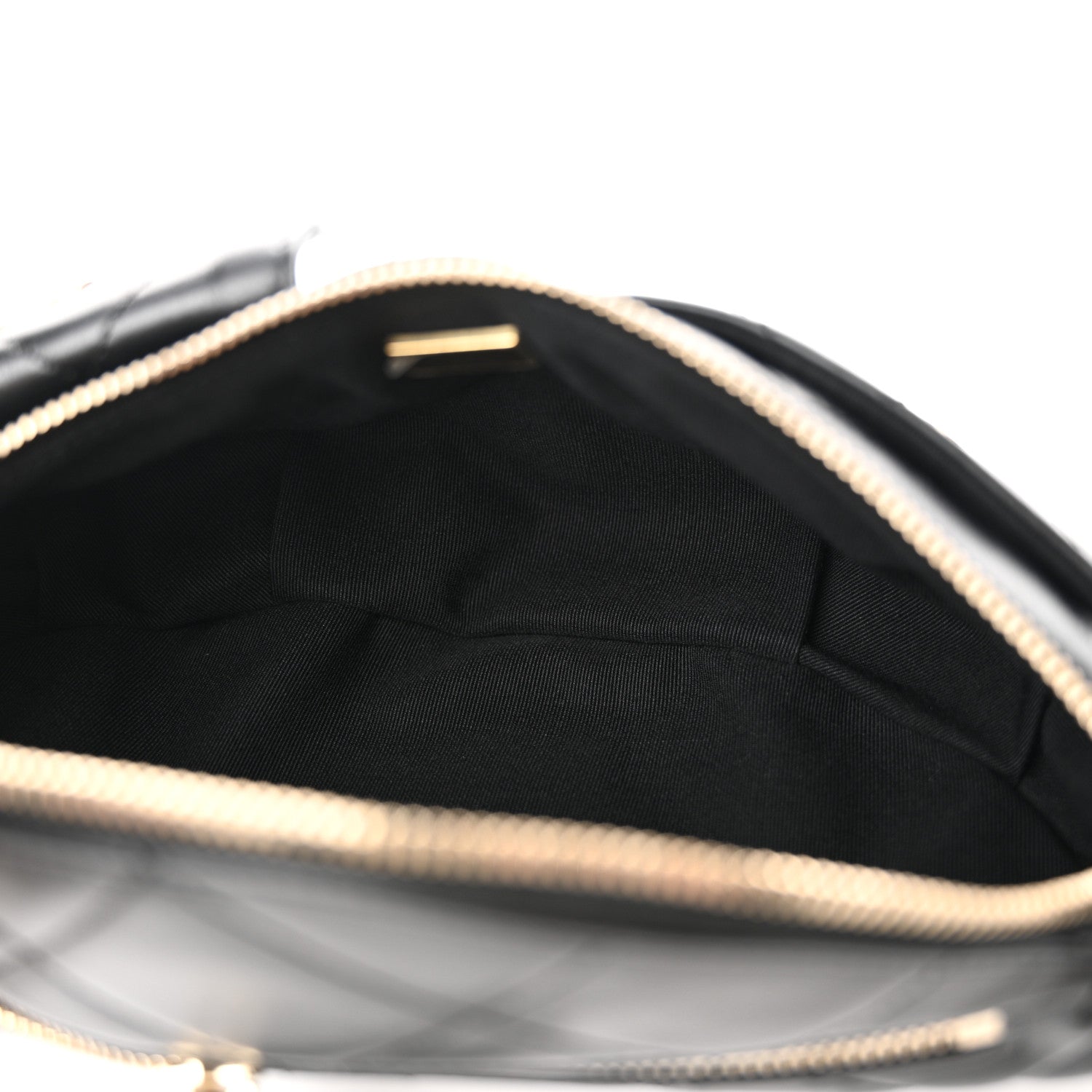 Chanel Shiny Aged Calfskin Quilted CC Pockets Jacket Waist Belt Bag Black 5 of 11