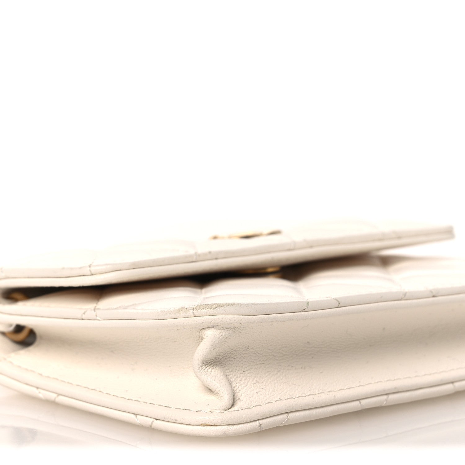 Chanel Lambskin Quilted Pearl Crush Clutch With Chain White 10 of 14