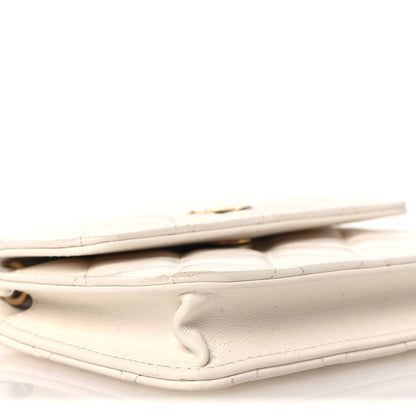 Chanel Lambskin Quilted Pearl Crush Clutch With Chain White 10 of 14