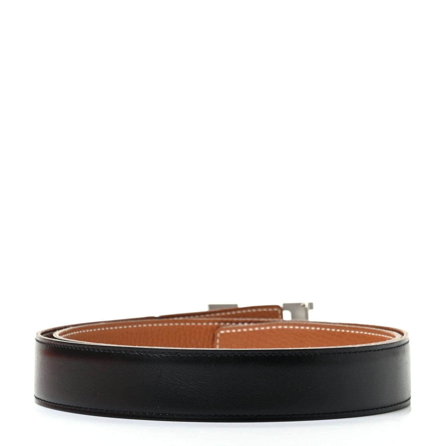 Hermes Box Togo 32mm H Belt 95 Black Gold 2 of 8