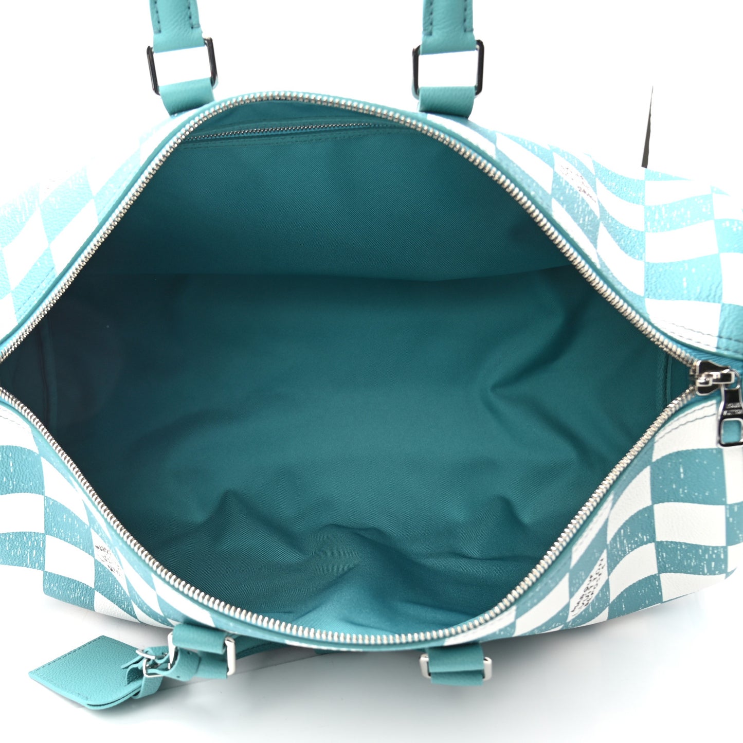 Calfskin Damier Keepall Bandouliere 45 Teal