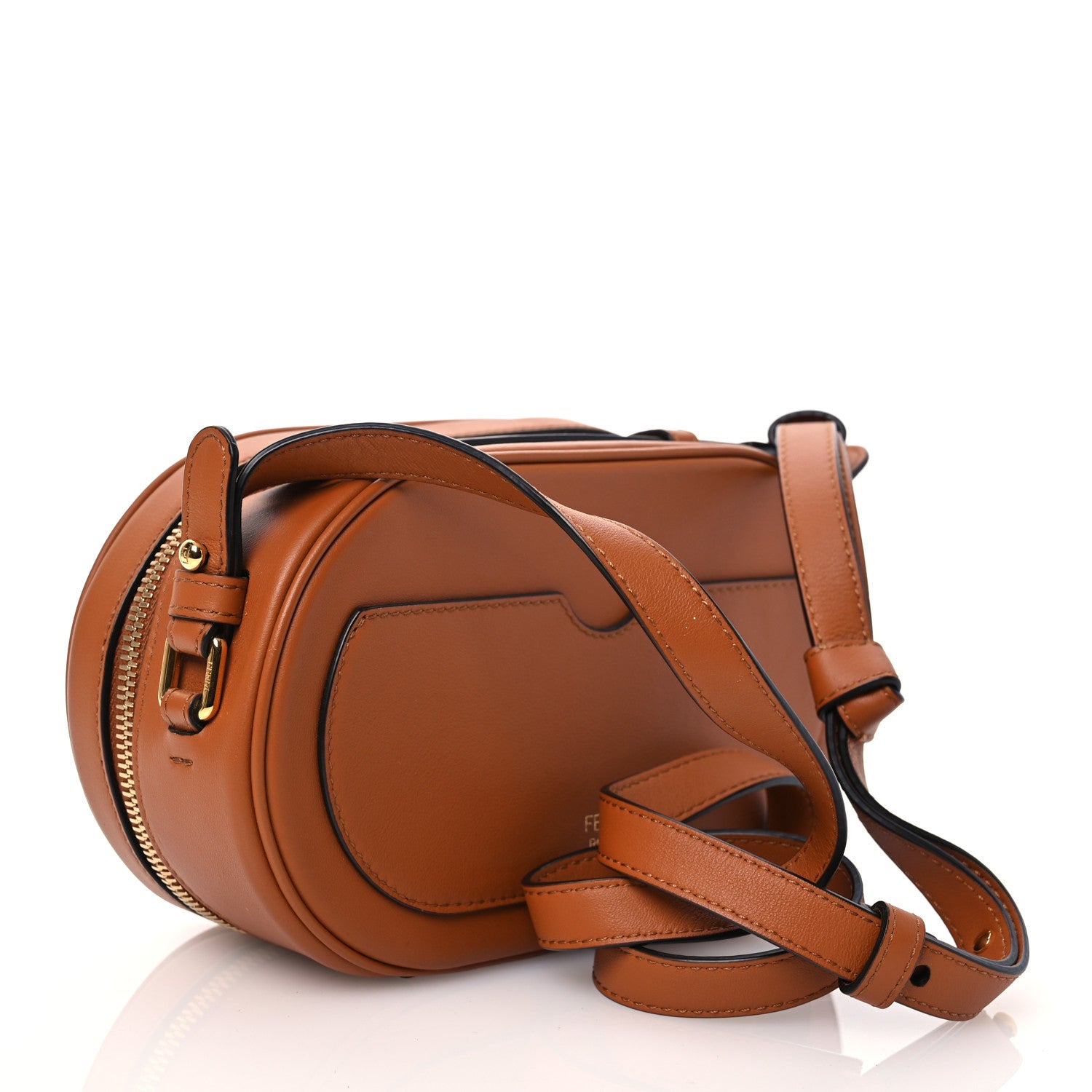 Fendi Vitello Grace Camoscio O'Lock Mini Camera Case Cuoio 2 of 13