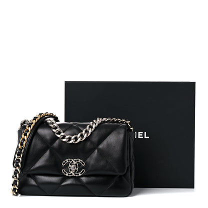 Chanel Lambskin Quilted Medium Chanel 19 Flap Black 11 of 11