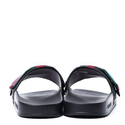 Gucci Satin Web Bow Slide Sandals 36 Black 4 of 5