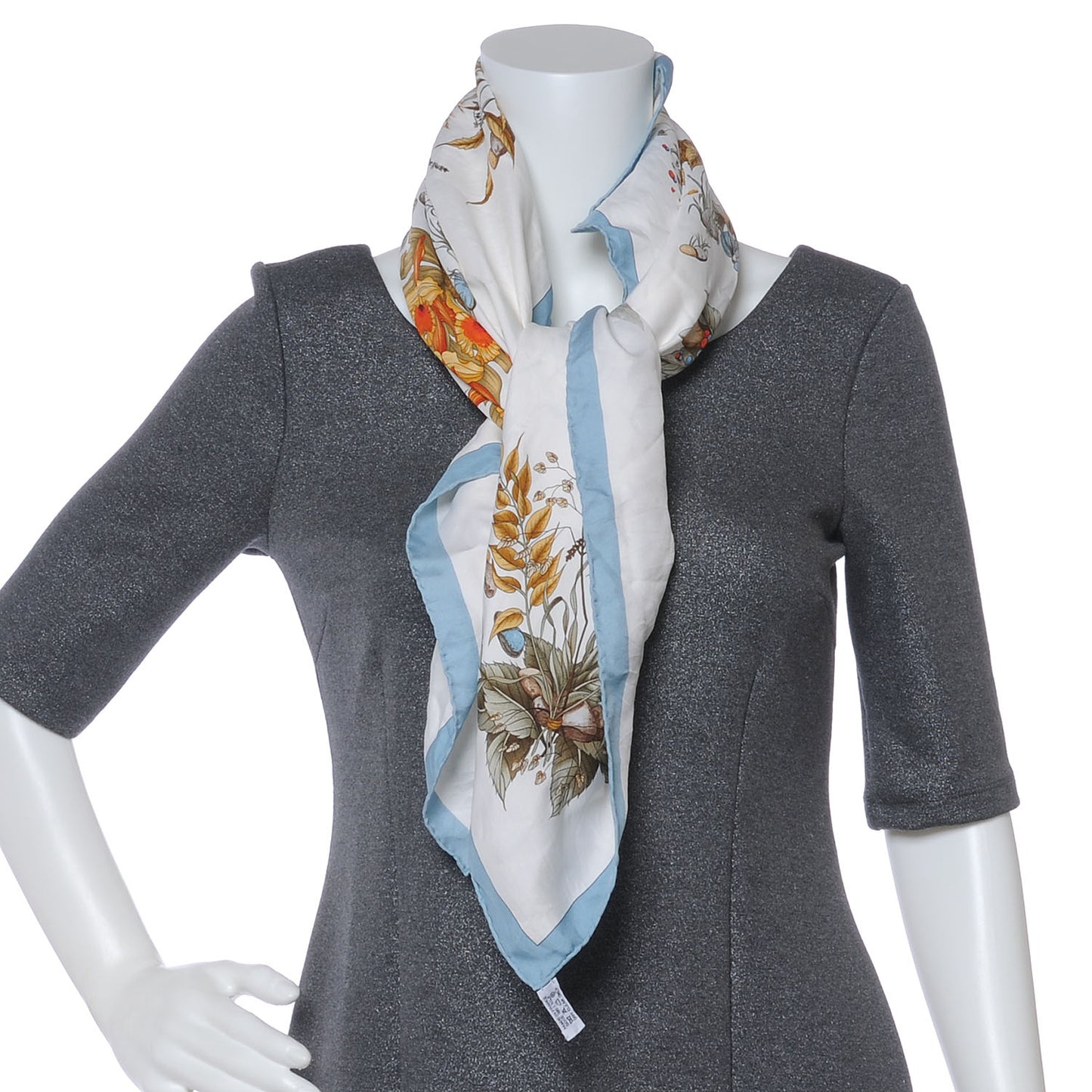 Silk Pythagore Scarf 90 Bleu